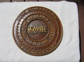 The Home Insurance Company New York. Plaque. Ova