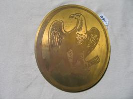 Brass Oval Advertising Piece. Replica of the Eagl