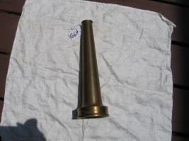 Brass Fire Nozzle. Heavy. 12 inches long. 3 5/8