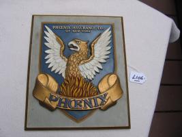 Phoenix Assurance Co. of New York. Agency Plaque.