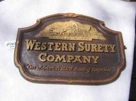 Western Surety Agency Plaque