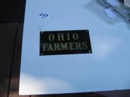 #154 Ohio Farmers Fire Mark. Bulau 174. Tin. Rectangle.
