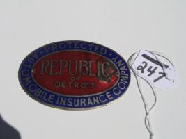 #247 Republic of Detroit  Auto Tag.