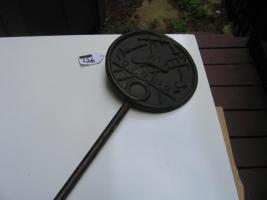 #126 Fireman’s Grave Marker. 31 ¼ inches long.