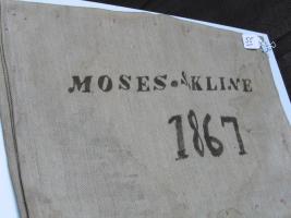 #055 Canvas Salvage Bag. Civil War era. For Moses S. Kline. 1867.