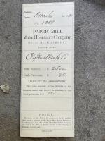 #056 Insurance Policy from the Paper Mill Mutual Insurance Company. Boston, Massachusetts.