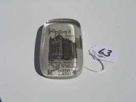#063 Prudential Insurance Co. Glass paperweight.