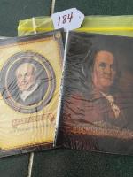 #086 John Hancock Mutual Life Insurance Company Series on Great American History Stories of People and Figures. Benjamin Franklin 1938 and John Quincy