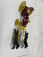 128 Toy Cast Iron Steam Pumper with 3 Horses