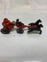 186 Toy Cast Iron Steamer with Horses