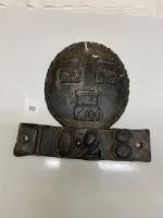 190 Firemark, Foreign Newcastle-Upon-Tyne, BU688. Policy # 1028. Lead.