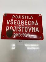 Pojistila Vseobecna Pojistovnd BU1211 enameled iron - some damage