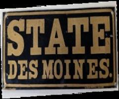 State Insurance Company, Des Moines, IA, B475X1, tin, issued about 1870