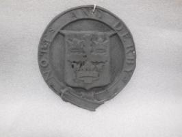 Nottingham and Derbyshire Fire and Life, Nottingham, B871/W87E, zinc,1835-1869 bottom of garter is missing