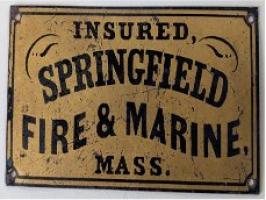 Springfield Fire & Marine, Springfield MA, B186, tin, 1849-1961